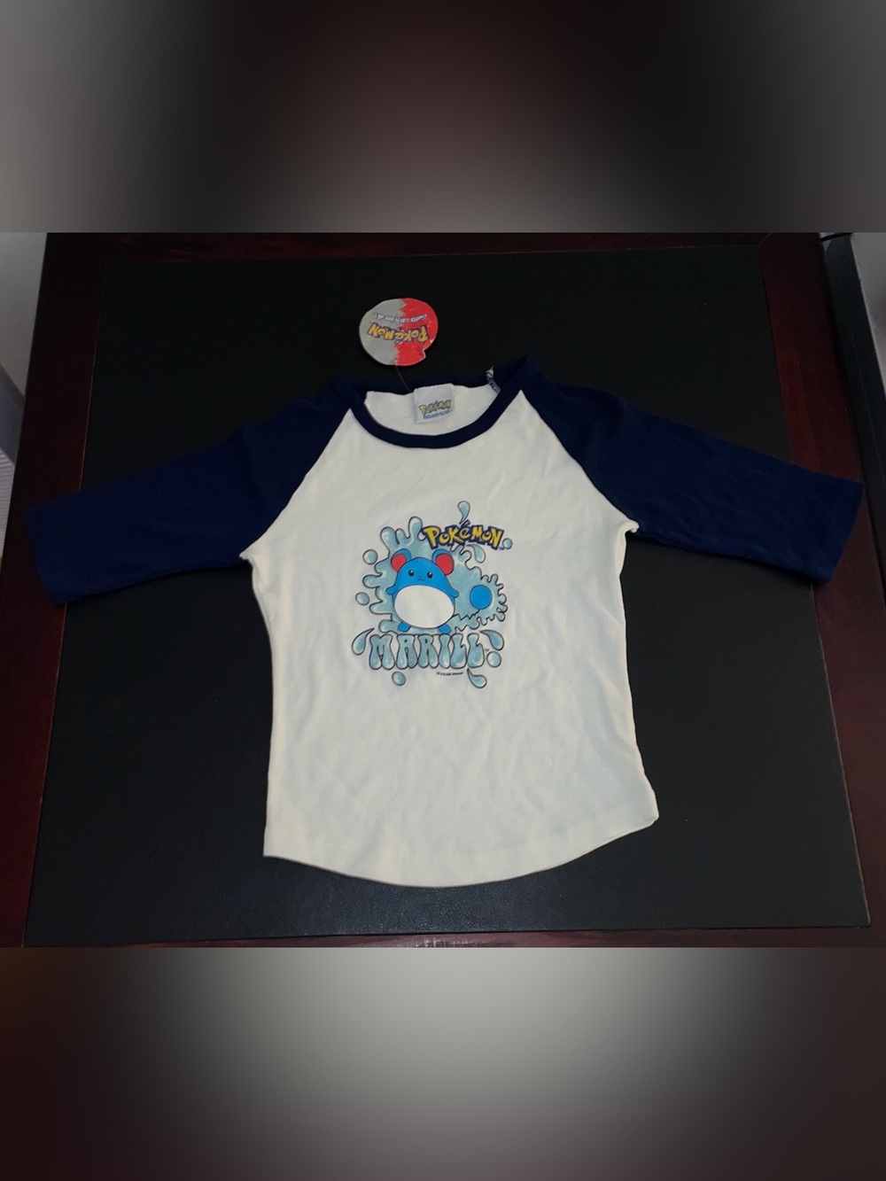 Pokemon Marill Shirt 3/4 Sleeve Girls Size Small NWT